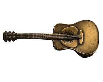 Akustische Gitarre Gürtelschnalle Vintage 1979 Musik Musiker Western Rockabilly Cowboy