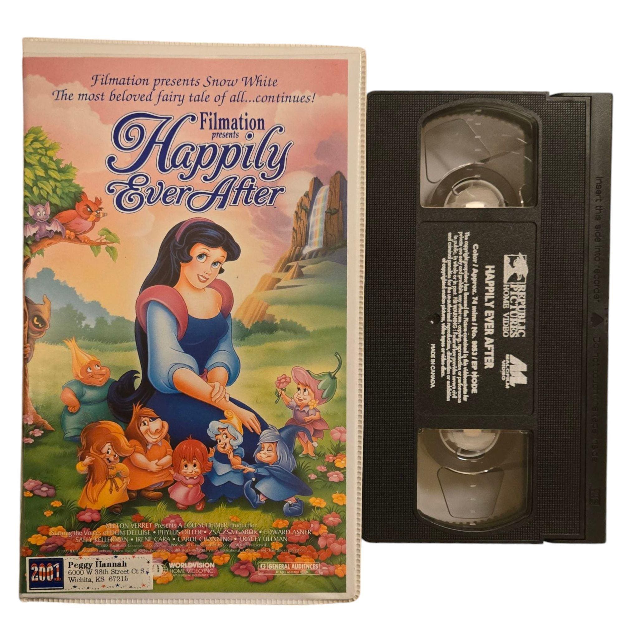 Happily Ever After VHS Tape Snow White Sequel Dom Deluise Zsa Zsa