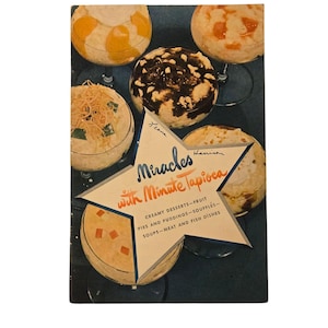 Vintage 1950s Miracles With Minute Tapioca Recipe Booklet Cookbook Book