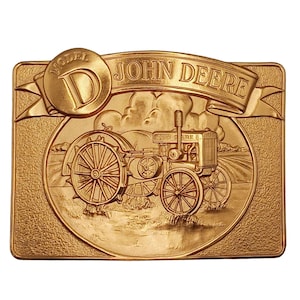 John Deere Belt Buckle Antique Model D Tractor Limited Edition Collectible Western Wear