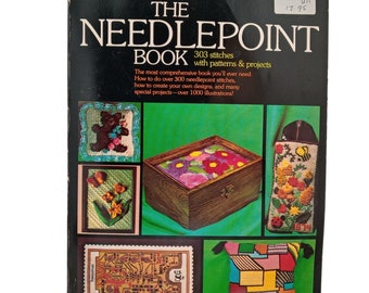 Needlepoint Book 303 Stitches With Patterns and Projects Textile Art Crafting 1986