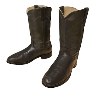 Vintage Acme Cowboy Boots Gray Womens 6.5 M Cowgirl Western USA