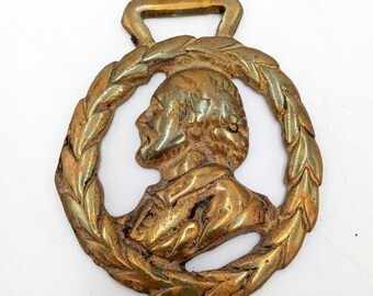 Leaves Tree Leaf Horse Bridle Harness Medallion Brass Decorative Parade Tack Equestrian Vintage