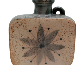 Tucci Japan Ceramic Flask Decanter Vintage Saki Bottle Jug Mid Century Eames Era