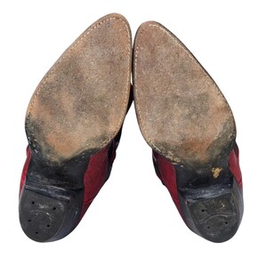Dan Post Cowboy Boots Black Red Lizard Leather Womens 6 A Narrow Exotic Cowgirl image 8