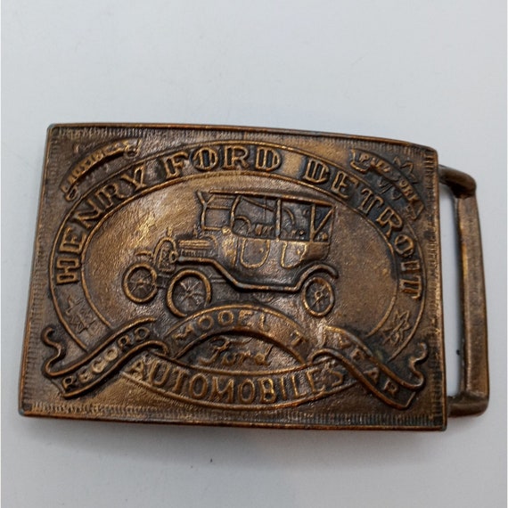 Model T Belt Buckle Vintage Detroit Michigan MI F… - image 7