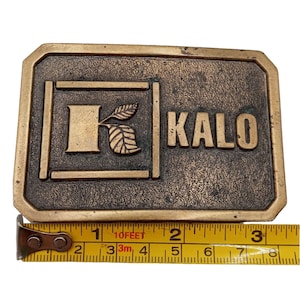 Boucle de ceinture Kalo Labs vintage Farming Agriculture Farmer Promo Publicité