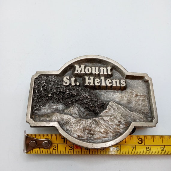 Mount St Helens Belt Buckle Vintage Volcano Strat… - image 4