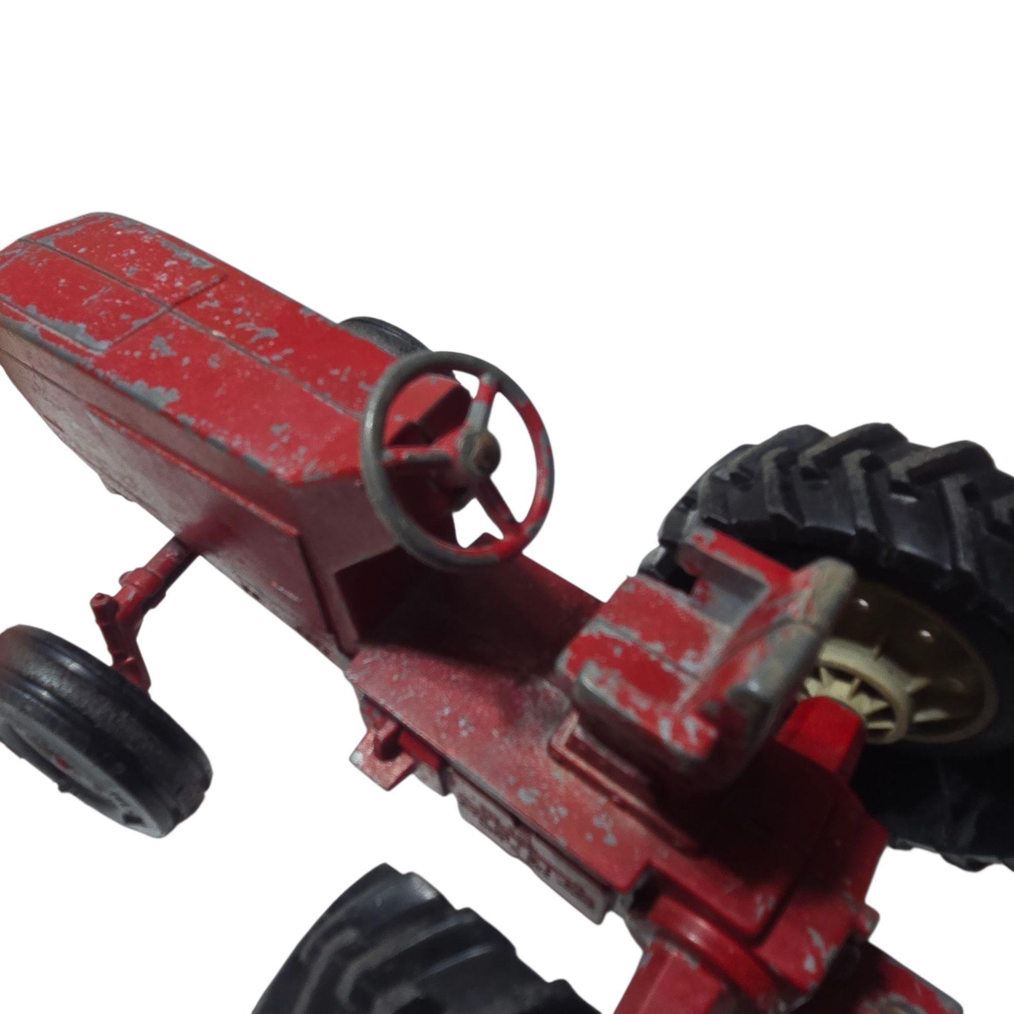 Vintage ERTL Red Toy Tractor Die-cast Model 8.5 Inch Retro Farm