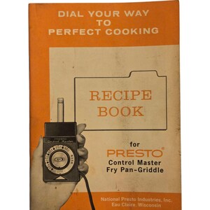 Presto Control Master Fry Pan Griddle Recipe Instruction Book 1967 Booklet Cookbook