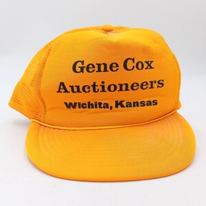 Wichita KS Auctioneer Mesh Snapback Hat Gene Cox Dad Cap Trucker Adjustable