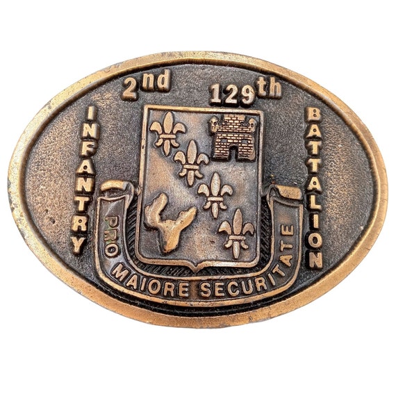 129th Regiment Belt Buckle 2nd Infantry Battalion Fle… - Gem