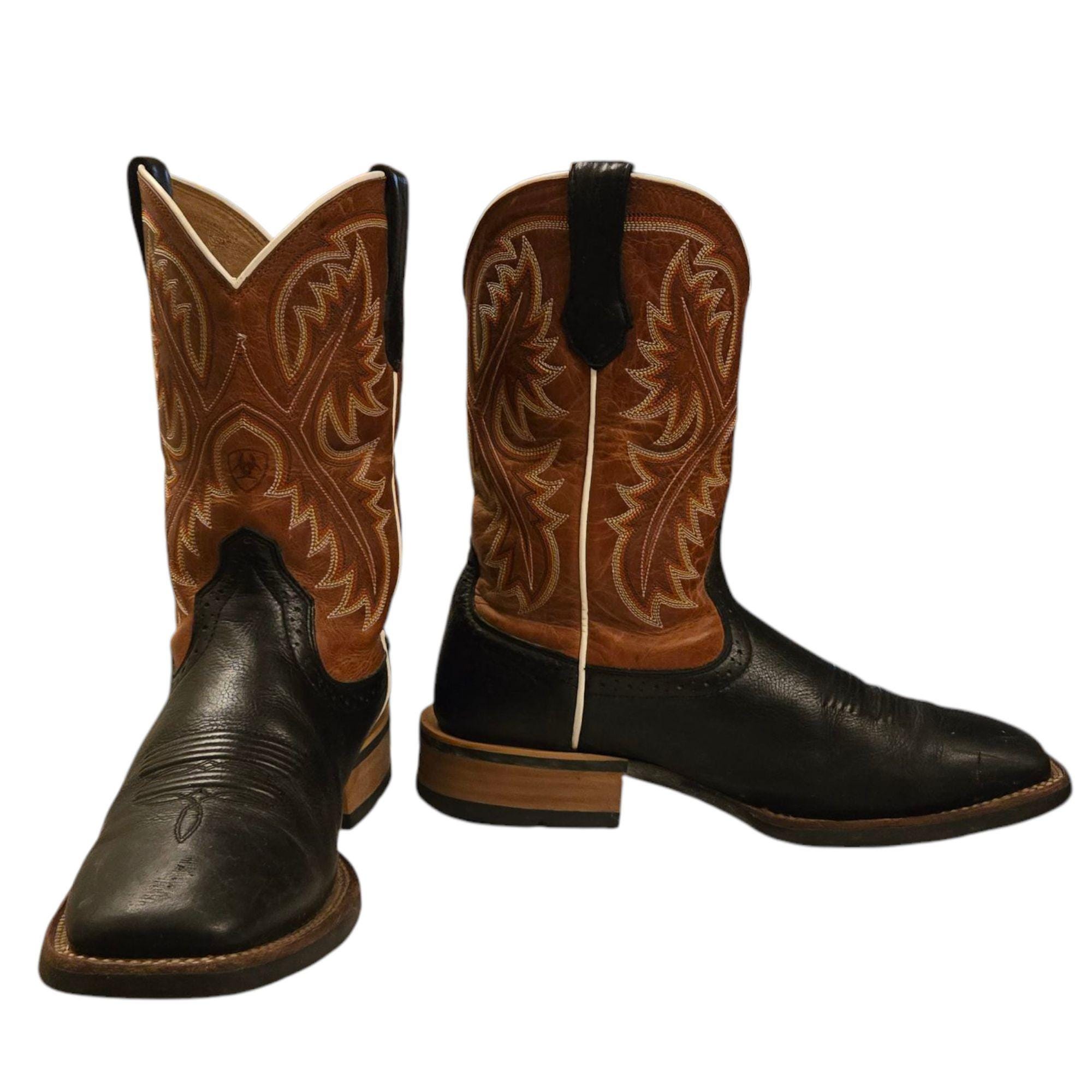 Ariat Mens Size 8.5 D Brown All Leather Buckaroo Stockman Cowboy Western Boots Ariat Mens Size 8.5 D Brown Leather Buckaroo Stockman Cowboy  main image 2
