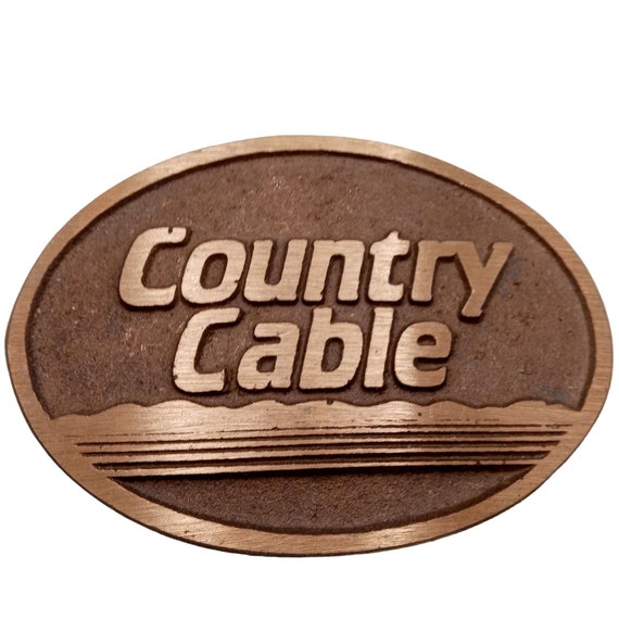 Country Cable Belt Buckle Vintage Cowboy Rodeo Wes