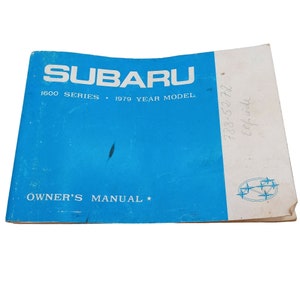 Vintage 1979 Subaru 1600 Series Owners Manual Automotive Book