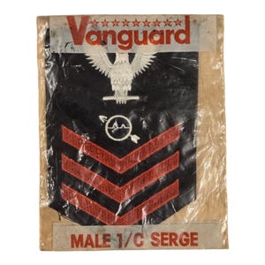 US Military Navy Vanguard Male 1/C Serge Naval NOS Patch
