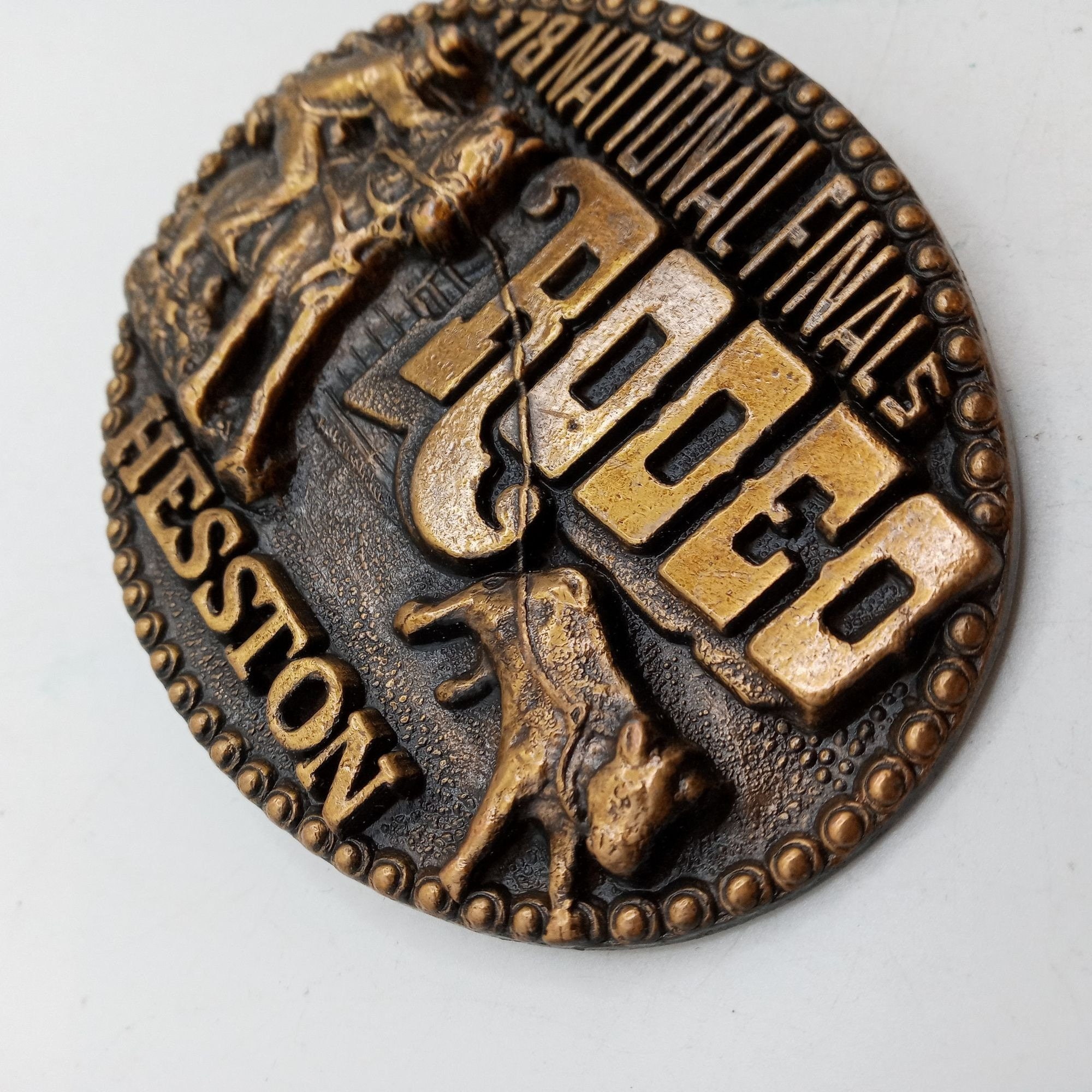 Boucle De Ceinture Vintage NFR Hesston, Finales Nationales Rodéo 1978, Neuve