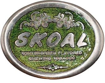 Wintergreen Skoal Belt Buckle Rodeo Cowboy Chewing Tobacco Western Wear