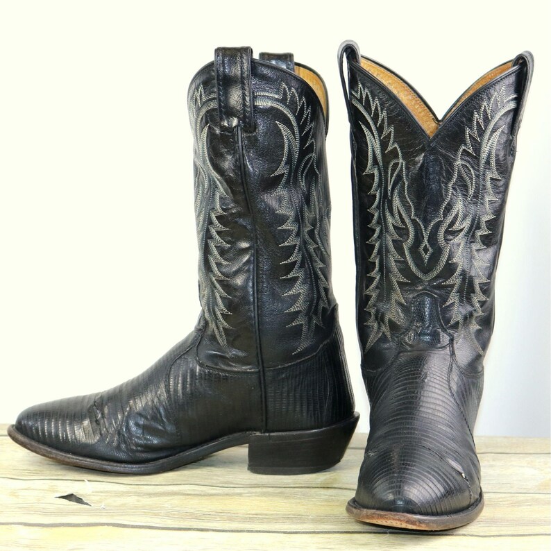 tony lama black lizard