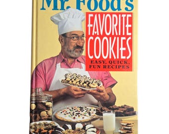 Livro de receitas de biscoitos favoritos do Sr. Foods, livro de receitas vintage de 1994