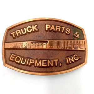 Trucker Belt Buckle Truck Parts Equipment Mechanic Auto Automotive Car Vintage