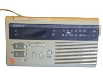 Sony Dream Machine ICFC220W Radio reloj digital con alarma dual y función de suspensión TAL CUAL