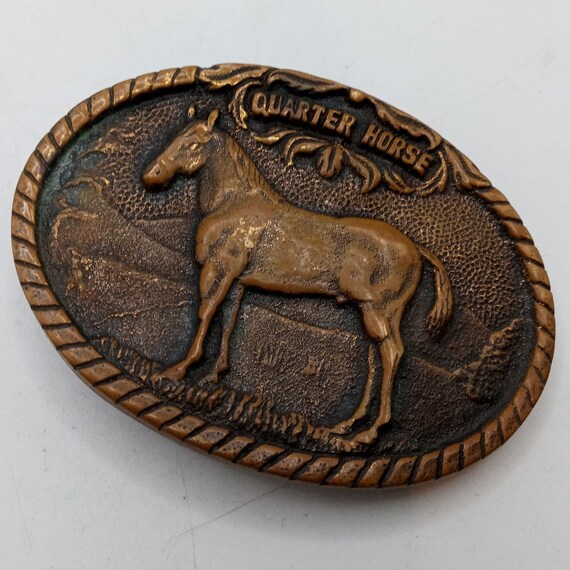 Quarter Horse Belt Buckle Vintage Cowboy Western … - image 4