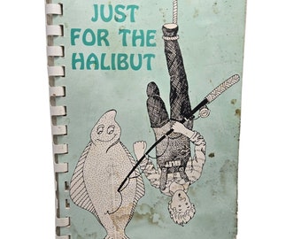 Nur für das Heilbutt Kochbuch Vintage Rezeptbuch Distressed Fish Sammlerstück