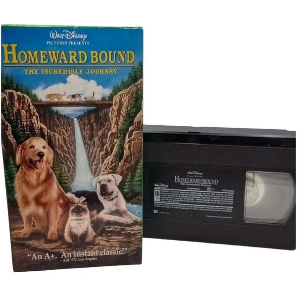 Homeward Bound The Incredible Journey VHS Movie Dog Cat Family Video Vintage