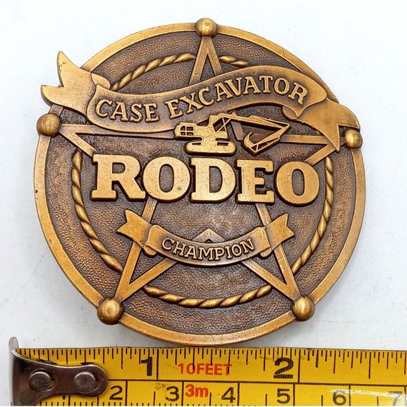 Rodeo Champion Belt Buckle Case Excavator Star Vi… - image 2