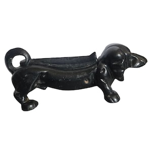 Vintage Cast Iron Dachshund Dog Boot Scraper Doorstop Collectible 12 Inch