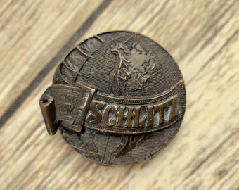Schlitz Beer Belt Buckle Malt Liquor Vintage Globe Bergamot Brass Works