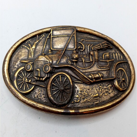 Antique Automobile Belt Buckle Vintage Car Buggy … - image 5