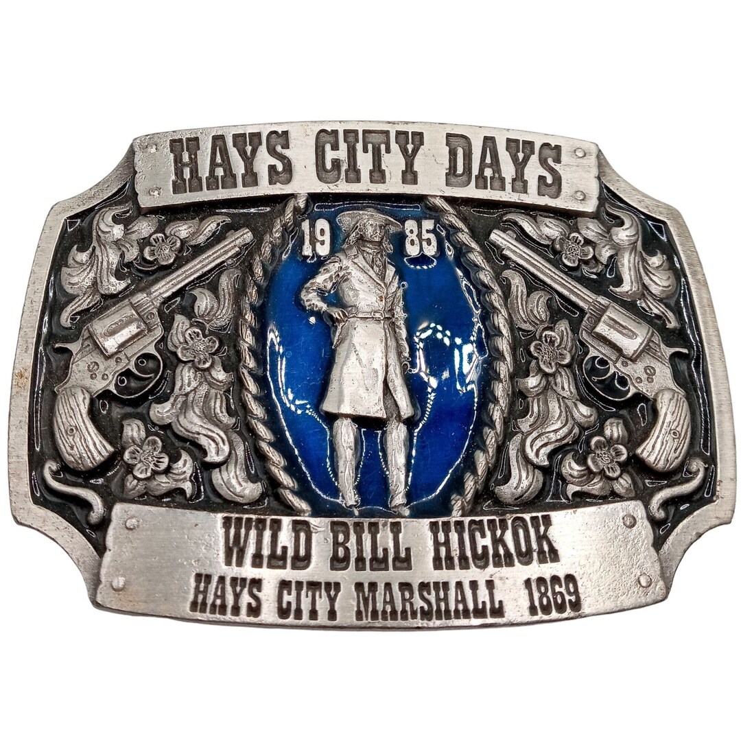 Wild Bill Hickok Belt Buckle Hays City Days Kansas 1985 Western Wear Etsy