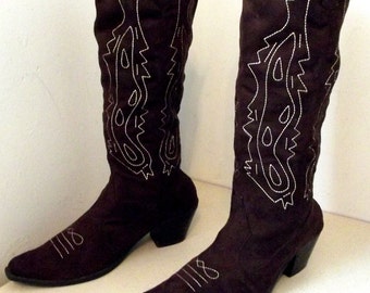 Fabulous Chocolate Brown Western Fashion Cowgirl Boots