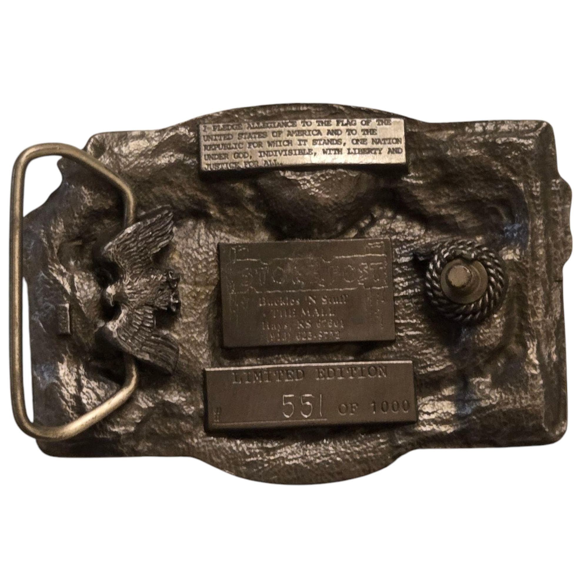 Operation Desert Storm Belt Buckle Kansas Commemorative Patriotic