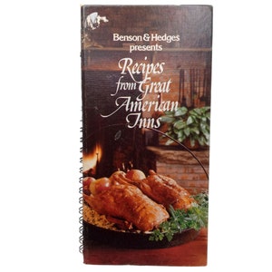 Benson And Hedges Recettes du livre de cuisine vintage Great American Inn Cookbook