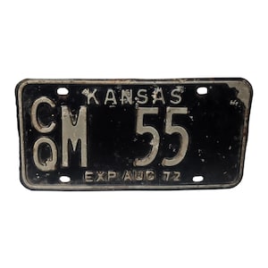 Old Kansas License Plate - Etsy