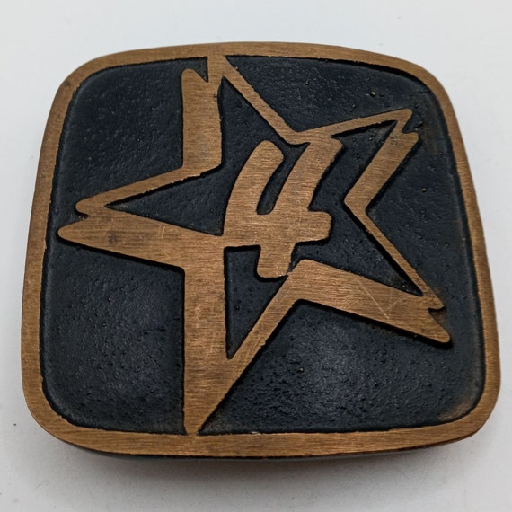 4 Star Belt Buckle Four Stars Vintage Logo Rating… - image 6