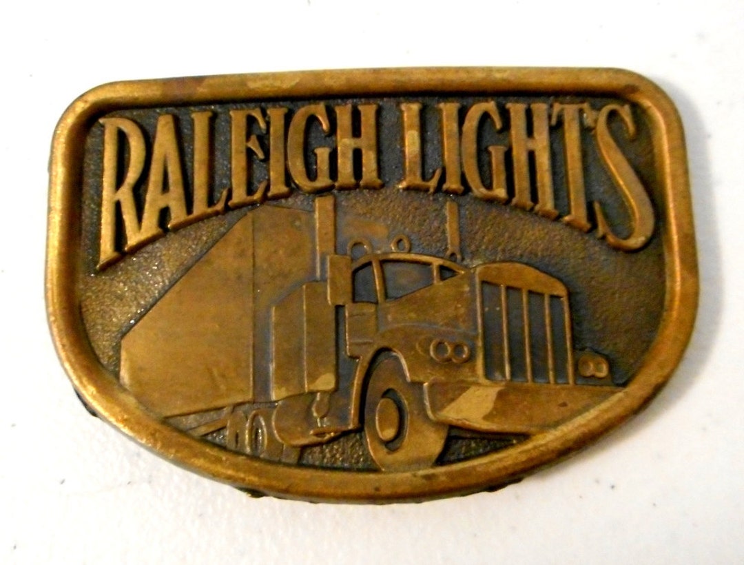 Raleigh Lights Belt Buckle Semi Truck Trucker Vintage - Etsy