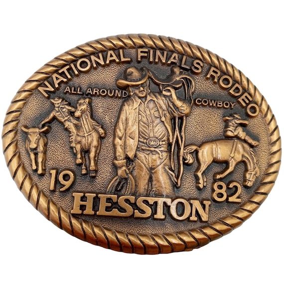 Vintage Hesston Rodeo Belt Buckle 1080 – Grandpa's Barn