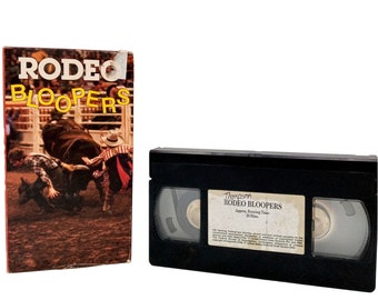 Rodeo Bloopers VHS Vintage Western Sports Bull Riding Vídeo engraçado