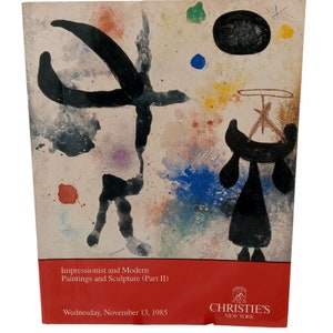 Impressionist Modern Paintings Sculpture 1985 Christies Auction House Catalog Part 2 Book