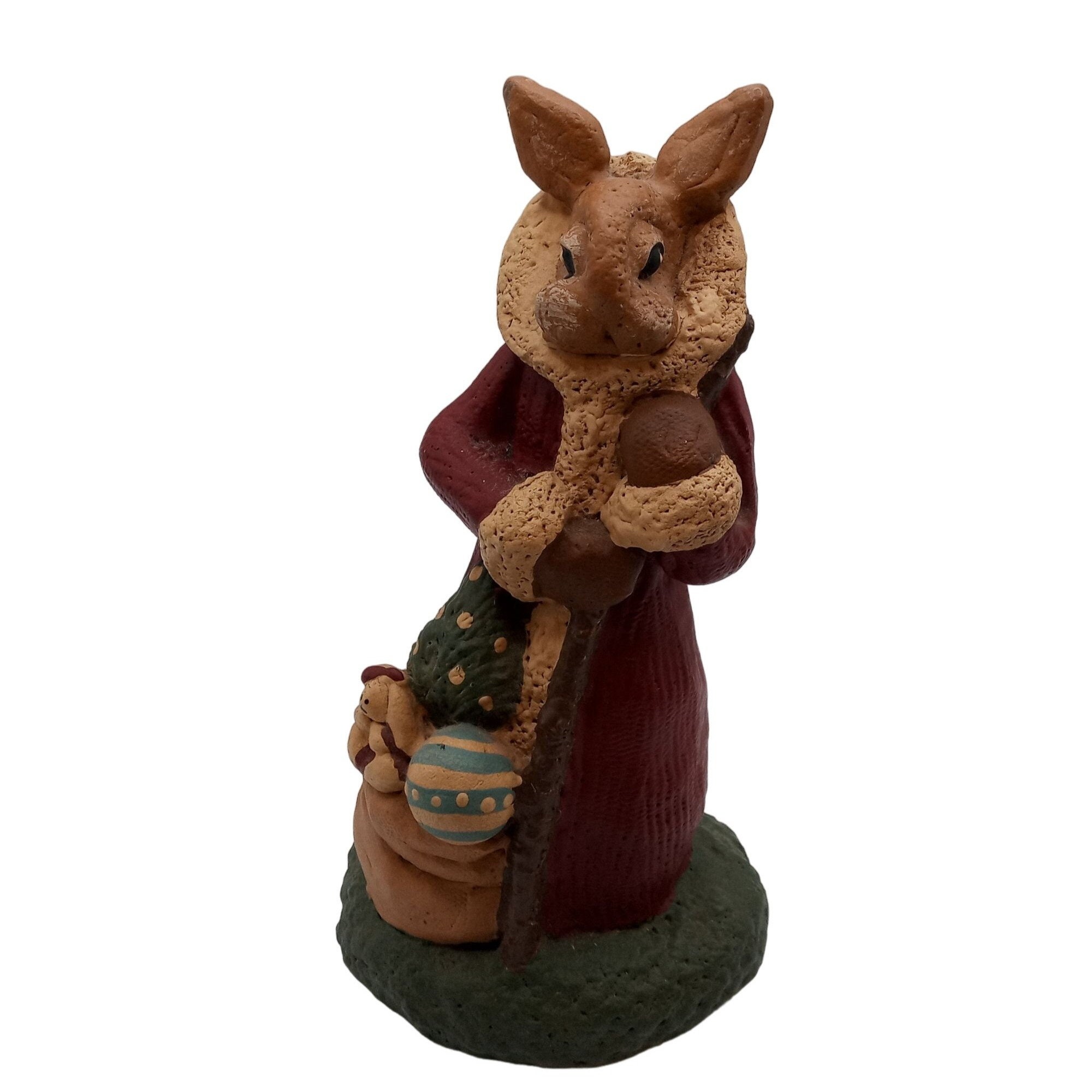 Kris Kringle Peabody Rabbit Figurine Vintage 1990 Christmas Bunny Santa Claus