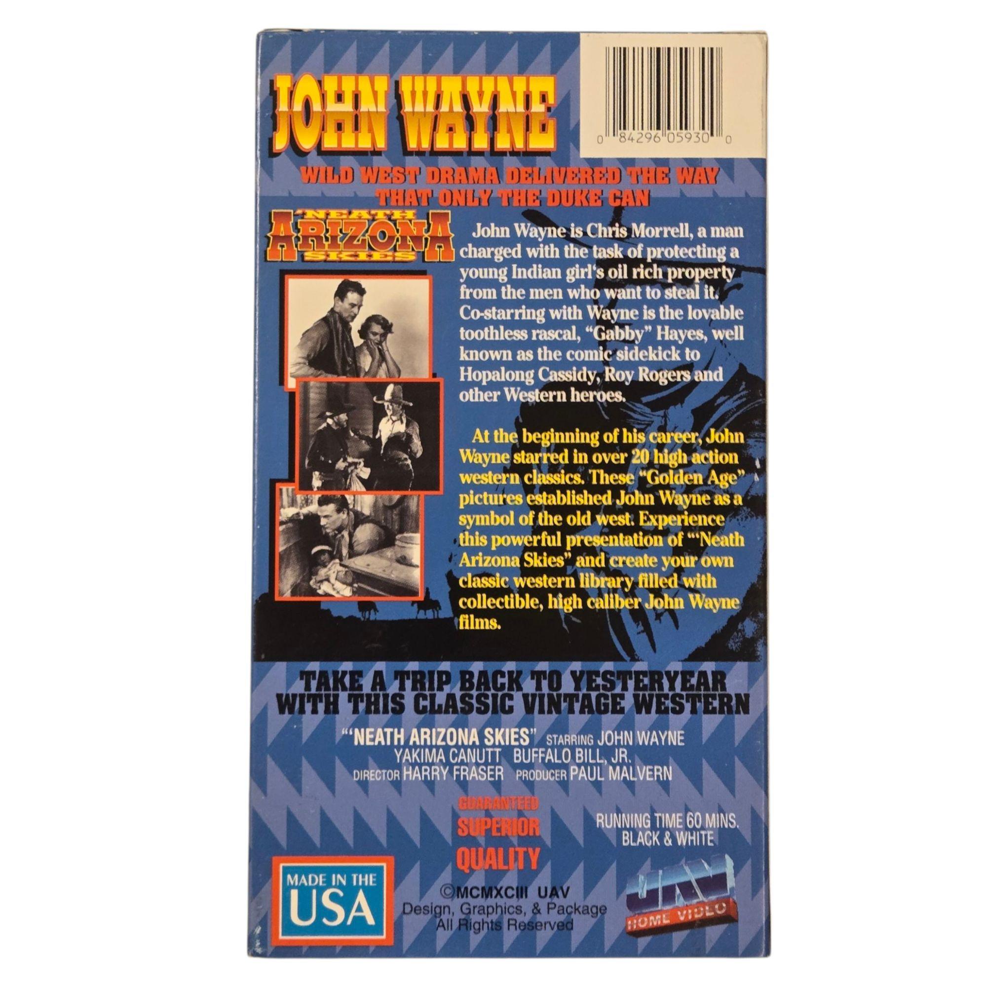 John Wayne Neath Arizona Skies VHS Western Movie Vintage Cowboy - Etsy