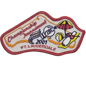 WIBC Championship Tournament 2001 Embroidered Patch Ft Lauderdale Florida