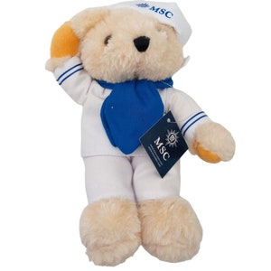 Sailor Teddy Bear Plush MSC Cruise Souvenir Vintage Collectible