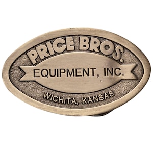 Price Bros Equipment Belt Buckle Limited Edition 1984 Wichita KS Western Wear