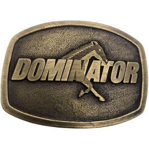 Dominator Horse Belt Buckle Farmland Radial Tires Advertising Promo Vintage