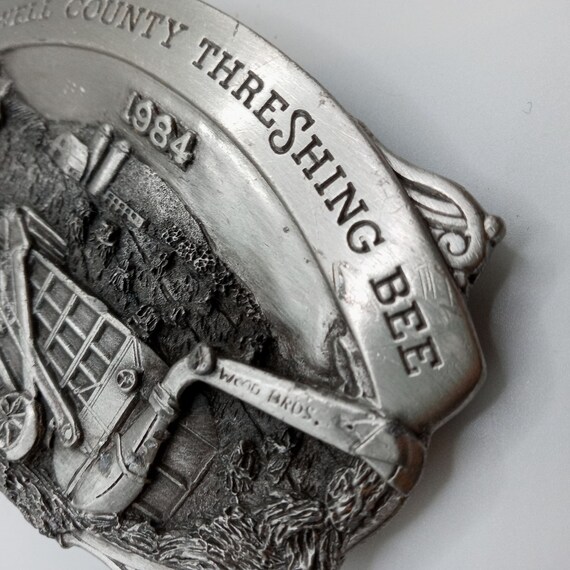 Jewell County Threshing Bee Belt Buckle Mankato Kansa… Gem